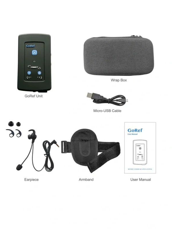 2025 New 3 Pieces Set GOREF Football Referee Intercom Headset 1200M Full Duplex Referee Communication Headsets - Image 3