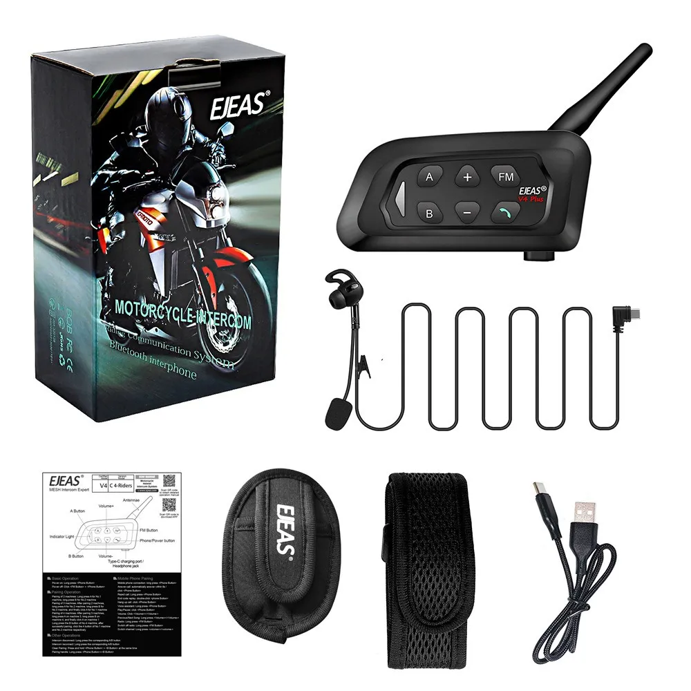 EJEAS V4C Plus Referee Headsets Intercom Full Duplex